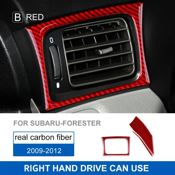 Sticker For Subaru Forester 2009 2010 2011 2012 Dashboard Both Sides Air Outlet Panel Trim Decal Carbon Fiber Car Accessories.
