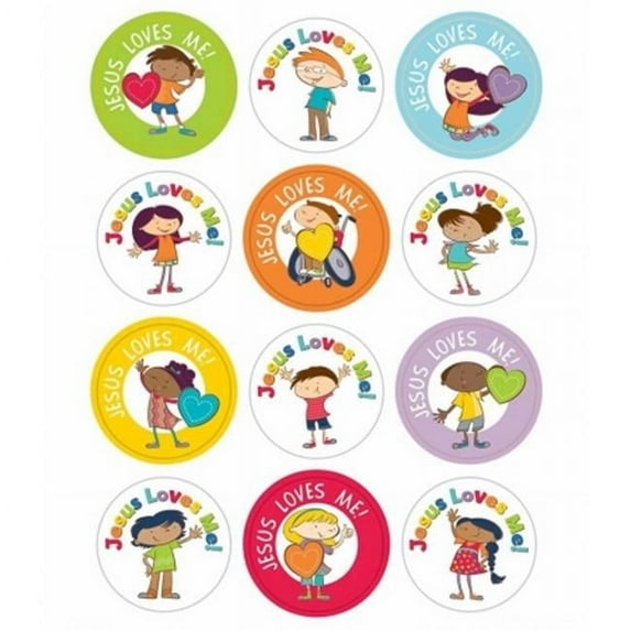Sticker-Jesus Loves Me! Shape (Pack Of 72)