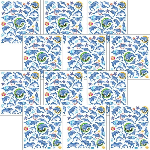 Sticker King Stickers-Dolphin Fun, Multipack Of 12