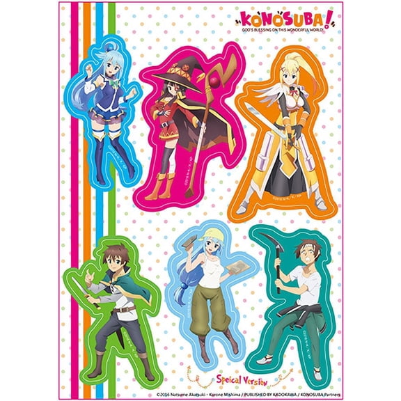 Konosuba- Group 001Sticker Set 5*7"