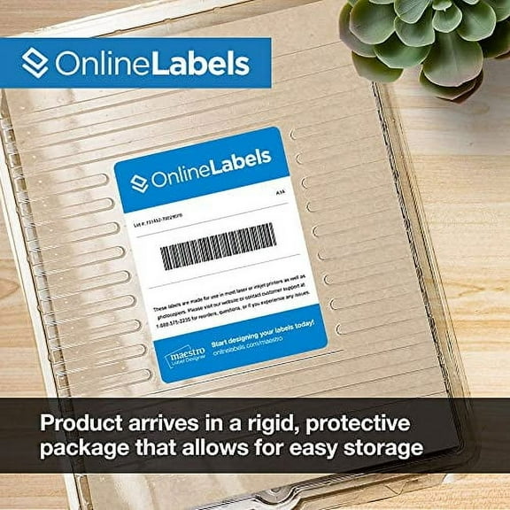 Sticker Labels for Essential Oil Bottles - 2 x 1 Brown Kraft Rectangle Labels - Pack of 4,000, 100 Sheets - Inkjet/Laser Printer - Online Labels