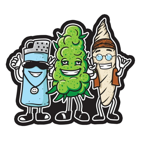 Sticker Mania Funny Sticker Decals - Fun Decal Set, Weather Resistant Outdoor Sticker, Water Resistant Sticker, Set Of 3 Modern Stickers