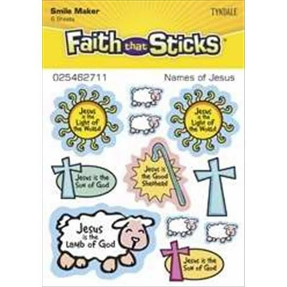 Sticker Names Of Jesus 6 Sheets Faith That Sticks