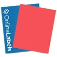 thumbnail image 1 of Sticker Paper, 8.5 x 11 Full Sheet Label, 100 Sheet Pack, Inkjet or Laser Printer, Online Labels (Color: Red), 1 of 9