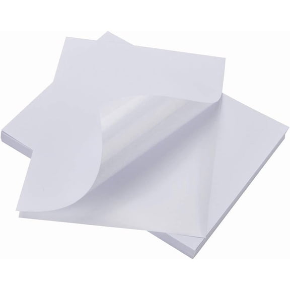Sticker Paper, 8.5" x 11" Full Sheet Label Stickers for Laser Inkjet Printer, Self Adhesive Printer Paper Shipping Labels, White Matte Mailing Label Stickers (100 Sheets,100 Labels)