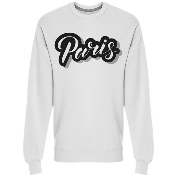 Sticker Paris Font Design Sweatshirt Men -Image by Shutterstock, Male XX-Large