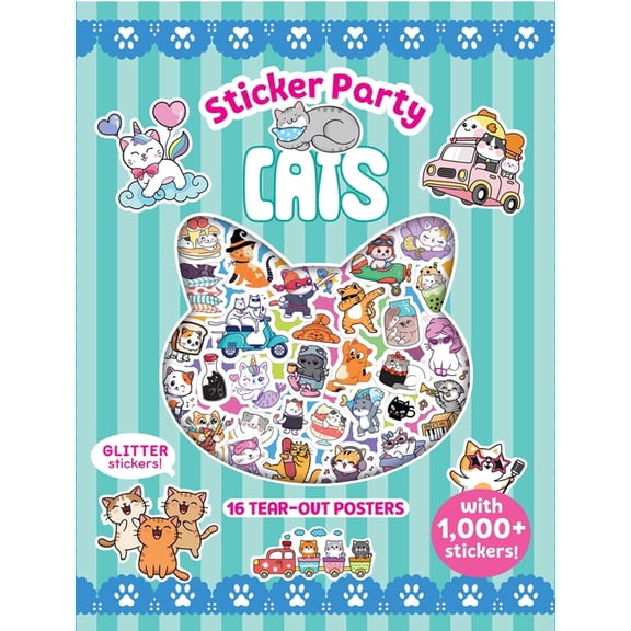 Sticker Party: Cats, (Paperback)