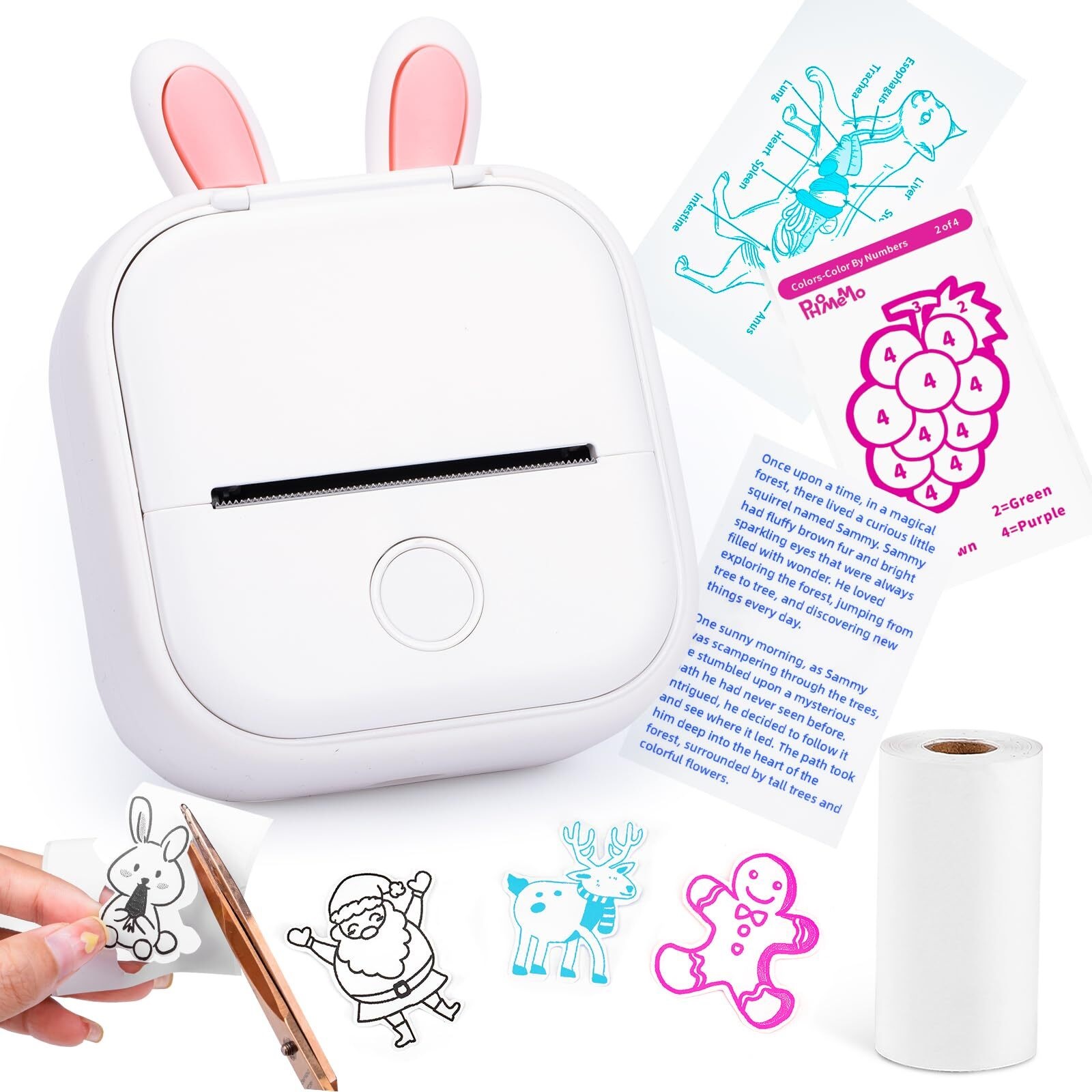 Sticker Print Device Sticker Printer - Mini Thermal Sticker Printer, T02 Inkless Pocket ...