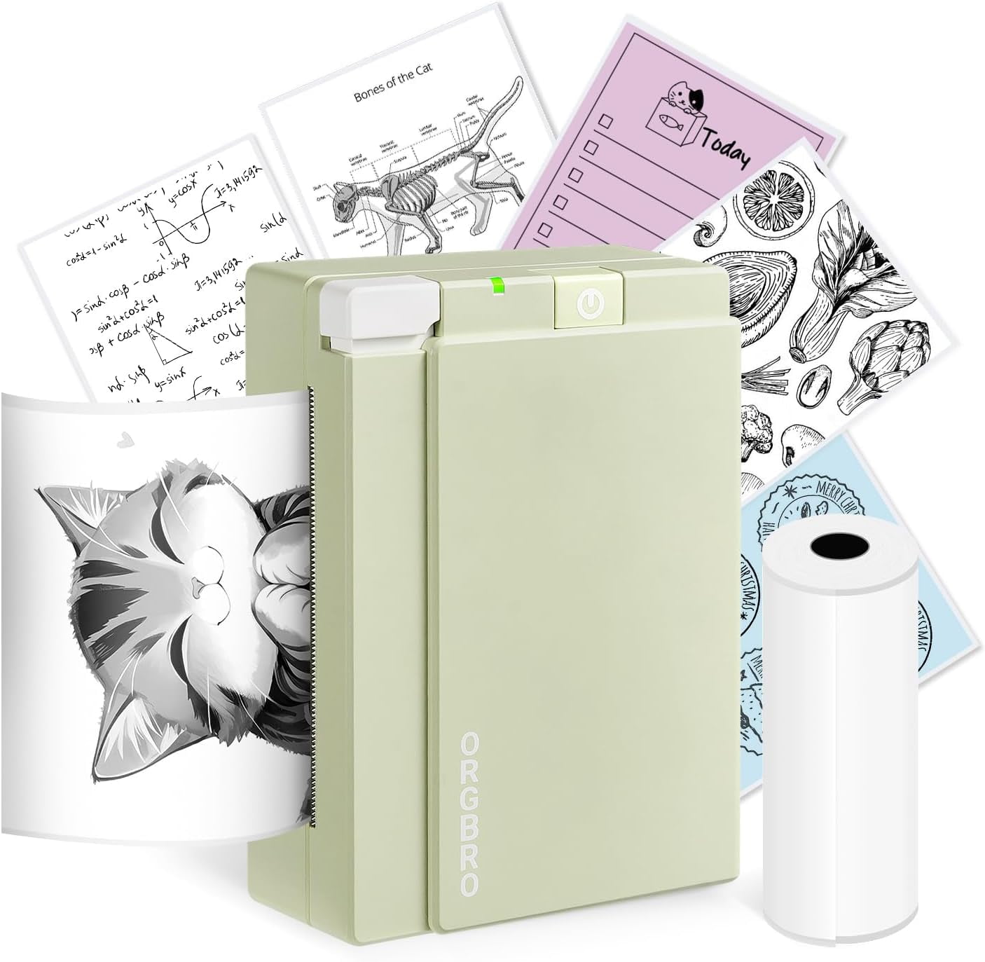 Sticker Printer, X3 Mini Printer Bluetooth Portabel Maker, Print Pods ...