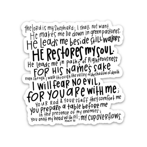 Sticker | Psalm 23 | Various Pastels
