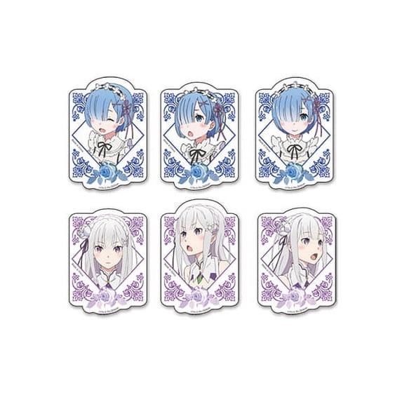 Sticker - Re:Zero - Rem & Emilia Die-Cut Set New ge55656