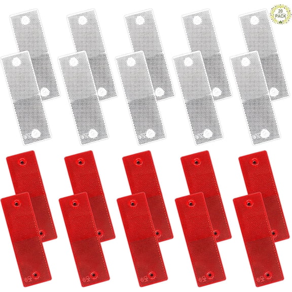 Sticker Screw Mount Reflective Warning Stickers for Car Safety, Easy Installation Adhesive Reflector, Ideal for Backpacks Helmets (20PCS)