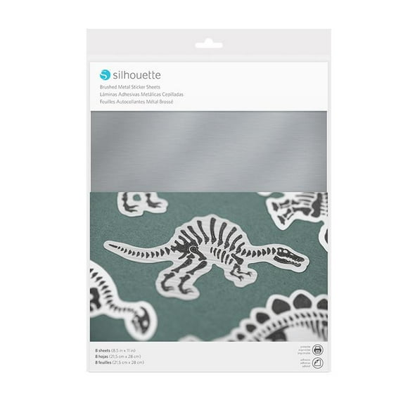 Sticker Sheets - Brushed Metallic Silver