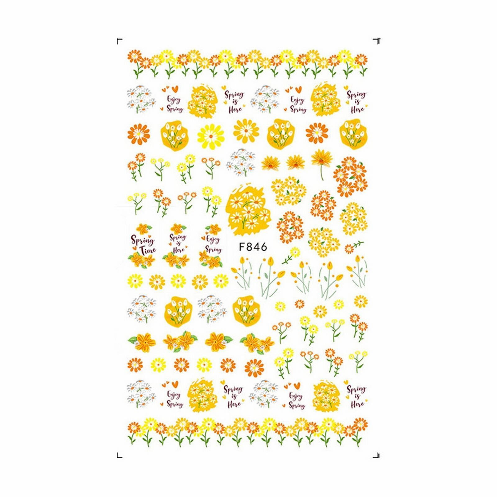 Sticker Sheets for Girls Rose Nails Self Sticker Nail Decals Stickers