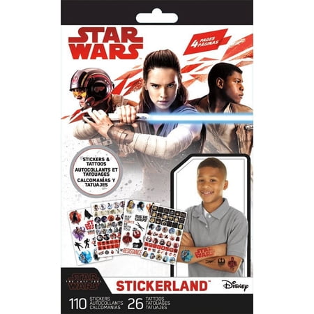 Sticker + Tattoo Stickerland Pad - Star Wars 8 - 4 pages New tt3314