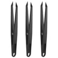 thumbnail image 1 of Sticker Tweezers for Crafting Straight Pointed Tip with Spring, Black, 3 Pieces, 1 of 6