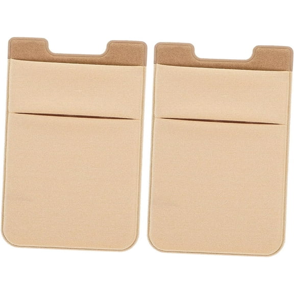 Sticker Wallet 2pcs Pocket Wallet Phone Back Pocket Stick on Cell Phone Mobile Phone Bag Double Layer Phone case Smartphone