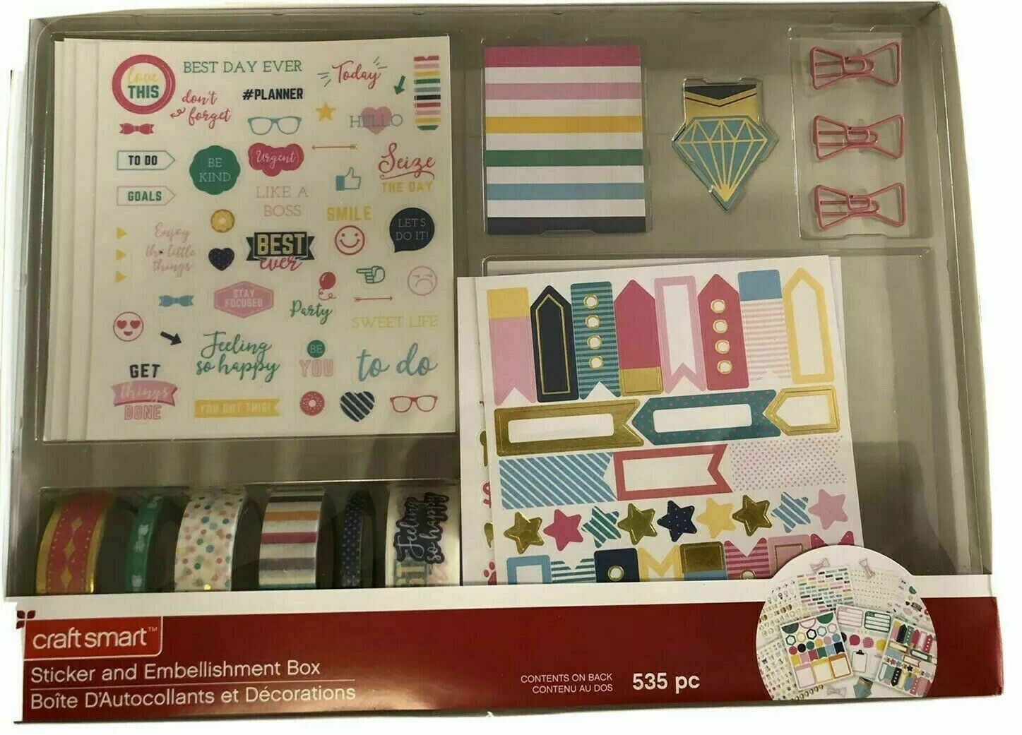 Sticker and Embellishment Box - 535 pc - Walmart.com