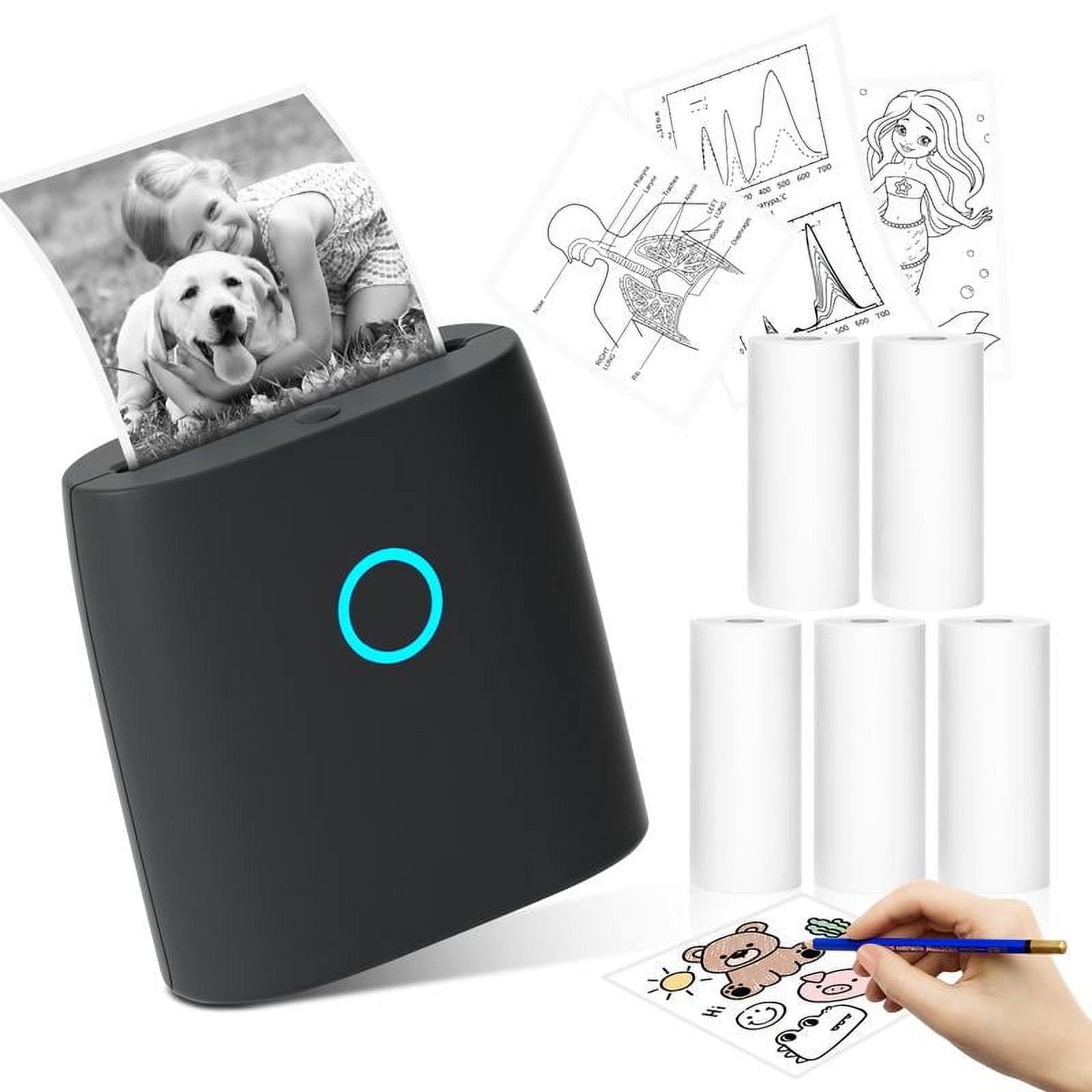 Sticker printer, mini printer for iPhone, bluetooth thermal sticker ...
