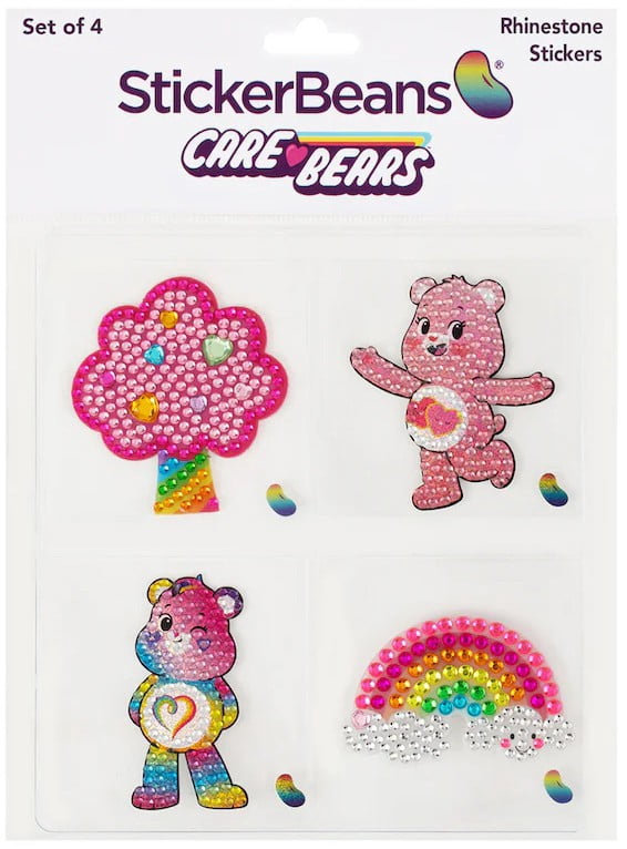 StickerBeans Care Bears Rhinestone Sticker 4-Pack