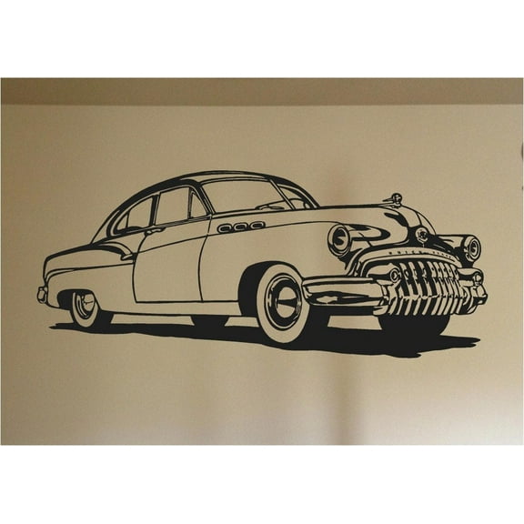 StickerChef 1950 Sedan Car Wall Decal- Auto Murals- Man Cave Decor