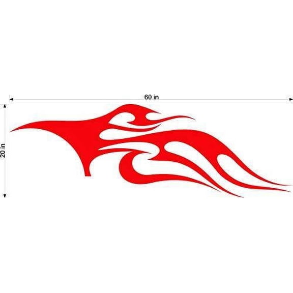 StickerChef Auto Truck Car Boat Side Flames Tribal Decal Sticker  TF032
