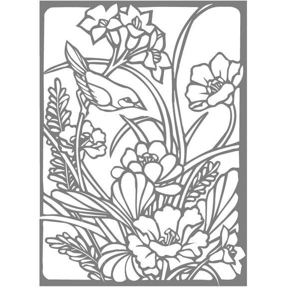 StickerChef Bird Flowers Etched Decal- For Shower Doors, Glass Doors and