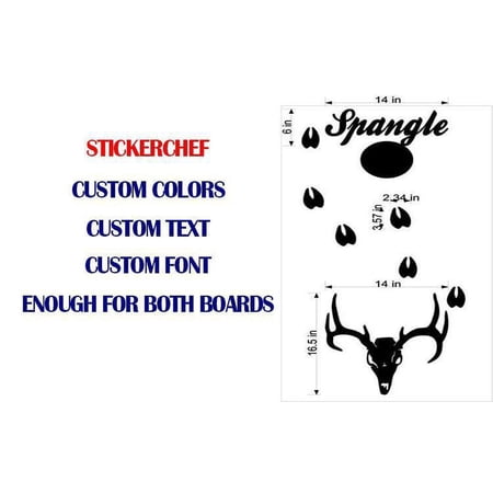 StickerChef Deer Buck Doe Elk Hunting Cornhole Board Vinyl Decal Sticker B07