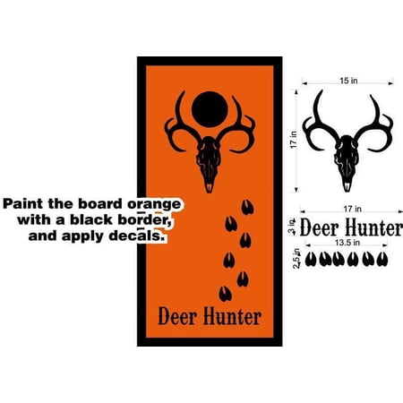 StickerChef English Mount Buck Hunter Cornhole Board Vinyl Decal Sticker