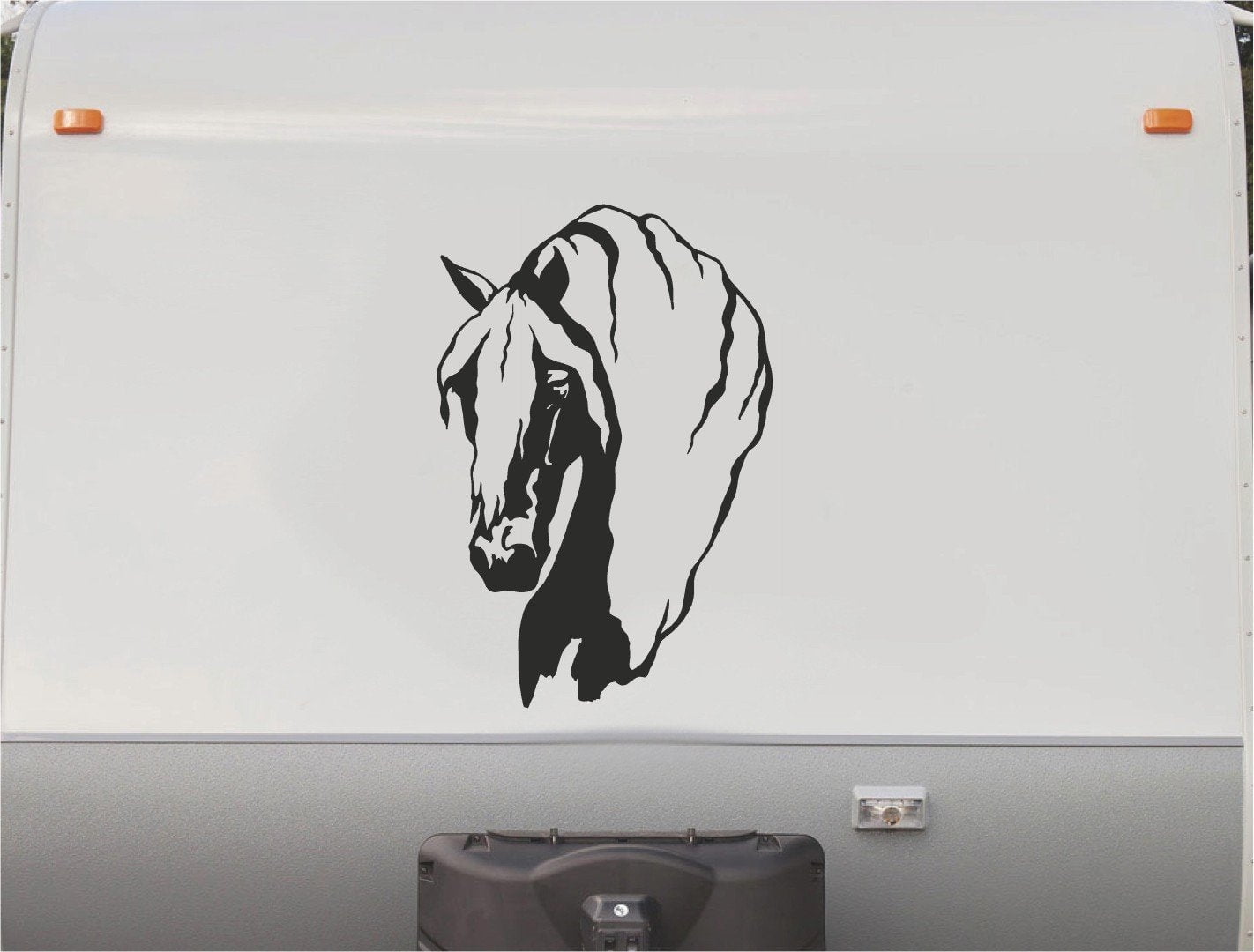 StickerChef Equestrian Horseback Riding Horse Trailer Vinyl Decals Enclosed Trailer Stickers