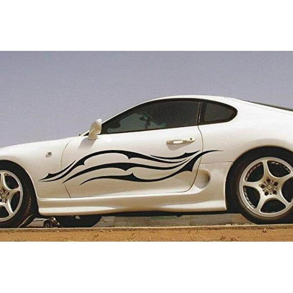 StickerChef Flames Auto Truck Dune Buggy ATV Decals Stickers Set