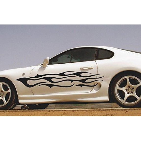 StickerChef Flames Auto Truck Dune Buggy ATV Decals Stickers Set