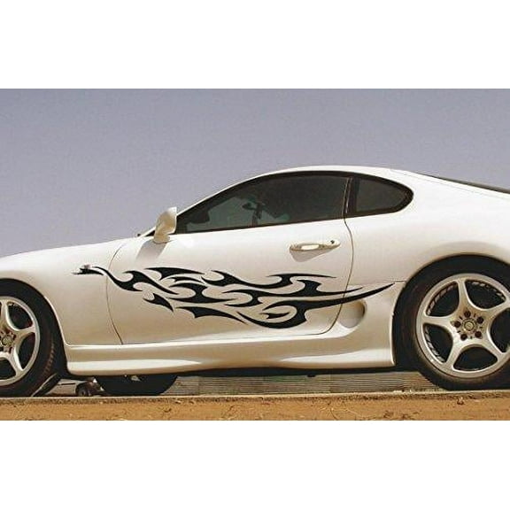 StickerChef Flames Auto Truck Dune Buggy ATV Decals Stickers Set