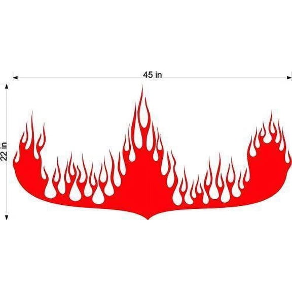 StickerChef Flames Fire Hood Auto Truck Dune Buggy Side By Side ATV Decals