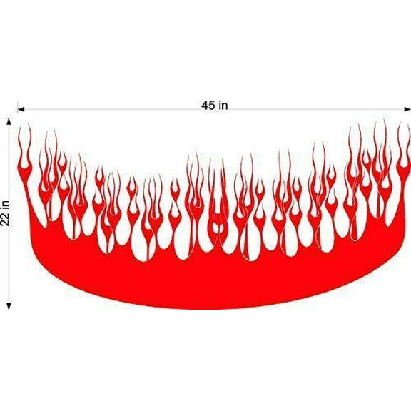 StickerChef Flames Fire Hood Auto Truck Dune Buggy Side By Side ATV Decals