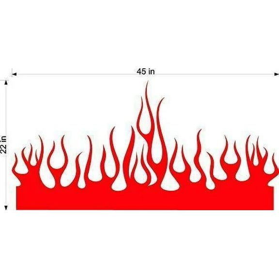 StickerChef Flames Fire Hood Auto Truck Dune Buggy Side By Side ATV Decals