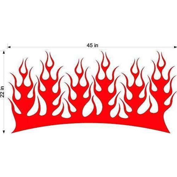 StickerChef Flames Fire Hood Auto Truck Dune Buggy Side By Side ATV Decals