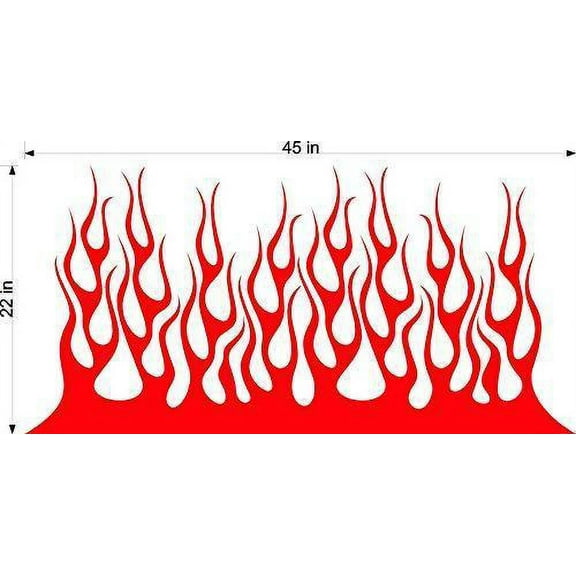 StickerChef Flames Fire Hood Auto Truck Dune Buggy Side By Side ATV Decals