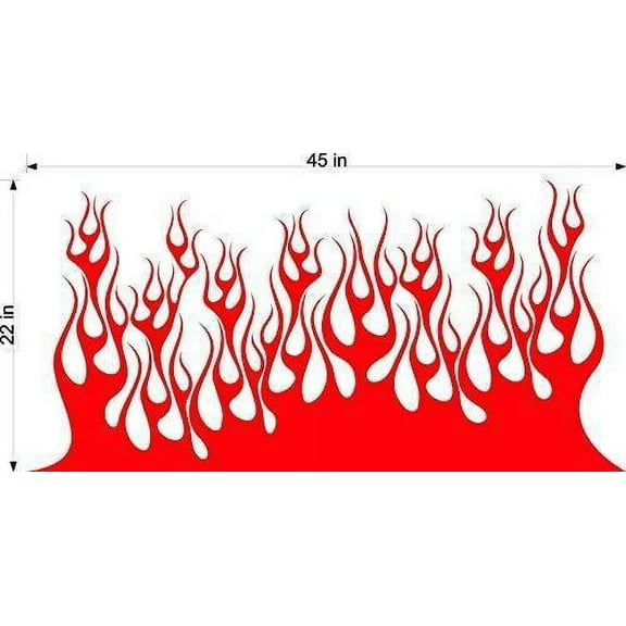 StickerChef Flames Fire Hood Auto Truck Dune Buggy Side By Side ATV Decals