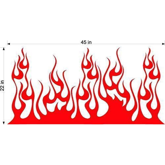 StickerChef Flames Fire Hood Auto Truck Dune Buggy Side By Side ATV Decals