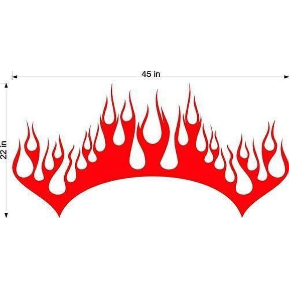 StickerChef Flames Fire Hood Auto Truck Dune Buggy Side By Side ATV Decals