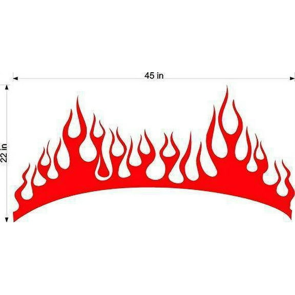 StickerChef Flames Fire Hood Auto Truck Dune Buggy Side By Side ATV Decals