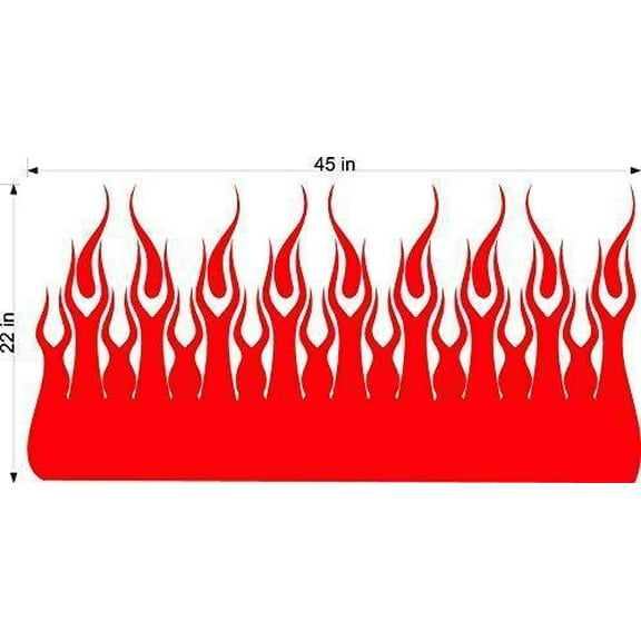 StickerChef Flames Fire Hood Auto Truck Dune Buggy Side By Side ATV Decals