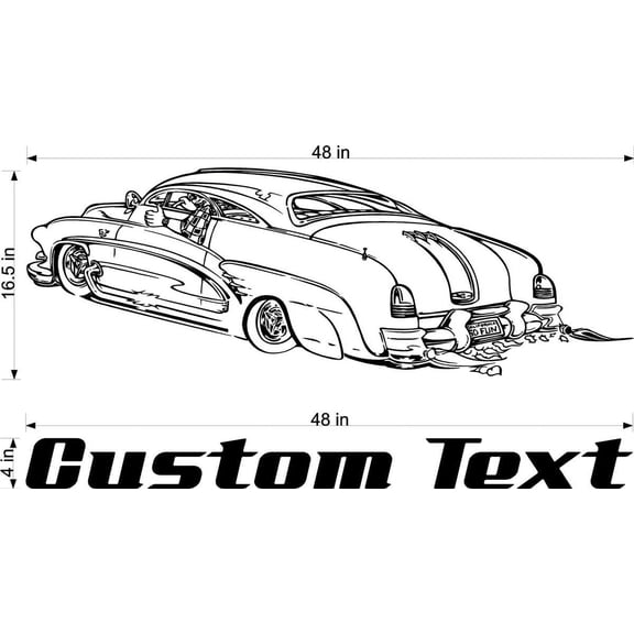 StickerChef Go Fun Lowrider WC12 Auto Car Wall Decals Stickers Man Cave Boys Room Dcor