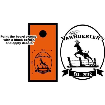 StickerChef Hunting Camp Custom Text Cornhole Board Vinyl Decal Sticker