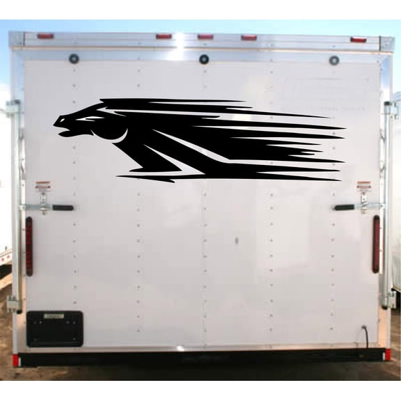 StickerChef One Horse Racing Decal Auto Truck Trailer Stickers RH012