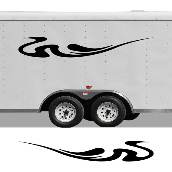 StickerChef  Pontoon Boat RV Stripes and Graphics Large Replacement Trailer Decals Set CB50