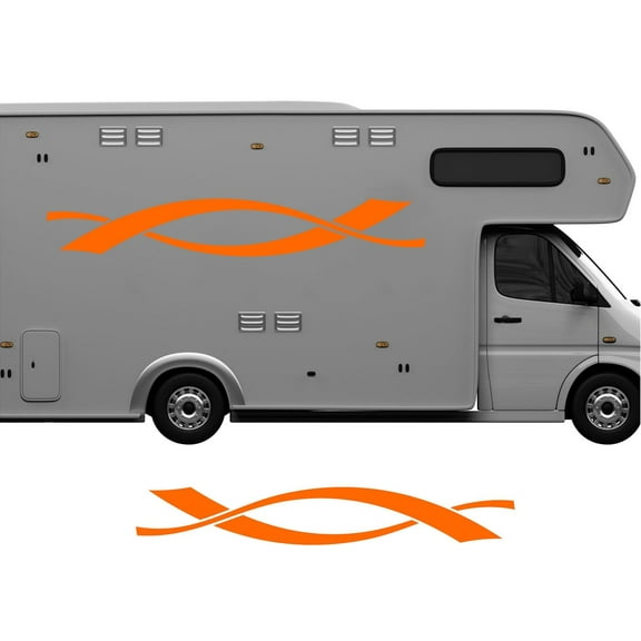 StickerChef  Pontoon Boat RV Stripes and Graphics Large Replacement Trailer Decals Set CB66