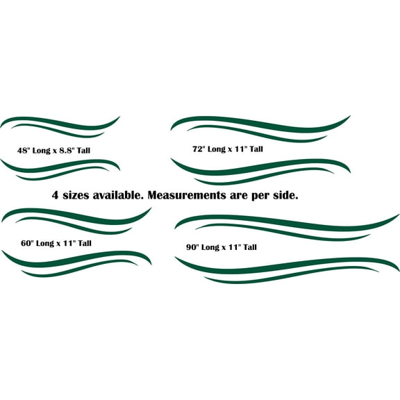 StickerChef Pontoon Boat Stripe Camping Trailer Decals Motor Home RV Replacement Decals TSW03 Set