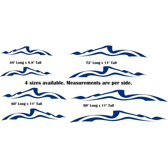 StickerChef  Pontoon Boat Stripe Camping Trailer Decals Motor Home RV Replacement Decals TSW21 Set